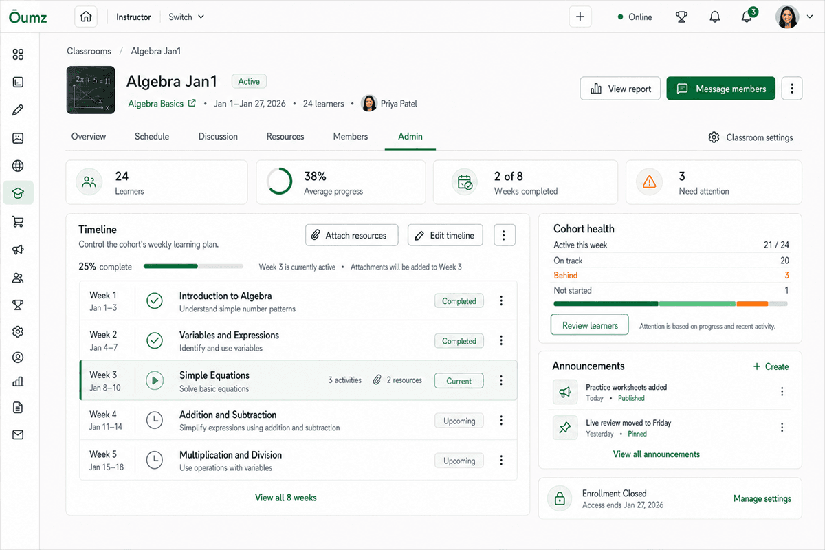 New hire cohort timeline and resources